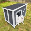 Large Wooden Dog House;  Outdoor Waterproof Dog Cage;  Windproof and Warm Dog Kennel Easy to Assemble