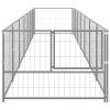 Dog Kennel Silver 75.3 ft¬≤ Steel