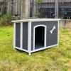 Large Wooden Dog House;  Outdoor Waterproof Dog Cage;  Windproof and Warm Dog Kennel Easy to Assemble