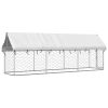 Outdoor Dog Kennel with Roof 157.5"x39.4"x59.1"