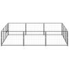 Dog Kennel Black 96.9 ft¬≤ Steel