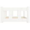 Dog Bed White 25.8"x19.9"x11" Solid Wood Pine