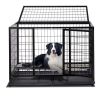 42 Inch Heavy Duty Dog Crate, Metal Dog Cage Dog Kennel for Medium to Large Dogs with Double Doors