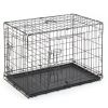 30" Pet Kennel Cat Dog Folding Steel Crate Animal Playpen Wire Metal