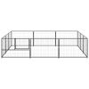 Dog Kennel Black 96.9 ft¬≤ Steel