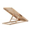 39" Long Wooden Pet Ramp, Folding Dog Cat Ramp with Height Adjustment From 15.8" to 23.6" and Non-Slip Mat for Bed Couch, Natural