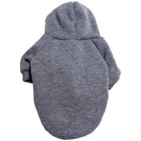 Pet Sweatshirt With Hoodie; Machine Washable Sweater For Dogs Puppies Sweater Clothes Apparel (Color: Grey, size: XXL)