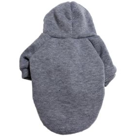 Pet Sweatshirt With Hoodie; Machine Washable Sweater For Dogs Puppies Sweater Clothes Apparel (Color: Grey, size: M)