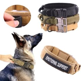 Pet Collar For Dog & Cat; Adjustable Nylon Outdoor Dog Collars For Medium Large Dogs; Dog Collar (Color: Army Green, size: M)