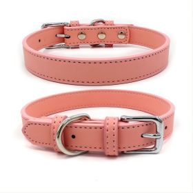 New Soft Puppy Collar For Dog And Cat; Leather Pet Collar Necklace For Small Medium Dog; adjustable dog collar (Color: LIGHT BLUE, size: S)