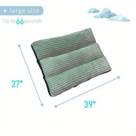 Up to 100 lbs Dog Mat Sleeping Dog Mattress Floor Mat Removable And Washable Dog Kennel Large Dog Kennel Pet Pad Dog Mat Soft Comfortable Bed (Color: Green, size: 39''*27''*3' Up to 66 lbs)