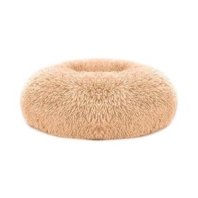 Soft Warm Puppy Cat Bed Dog Cozy Nest for S/M Dog (Color: Apricot Yellow, size: O/S)