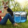 Portable Foldable Pet Playpen Exercise Pen Kennel Removable Zipper Top and Bottom Water Resistant Indoor Outdoor Use For Dogs Cats Other Pets