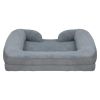 Pet Dog Bed Soft Warm Plush Puppy Cat Bed Cozy Nest Sofa Non-Slip Bed Cushion Mat Removable Washable Cover Waterproof Lining For Small Medium Dog